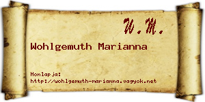 Wohlgemuth Marianna névjegykártya
